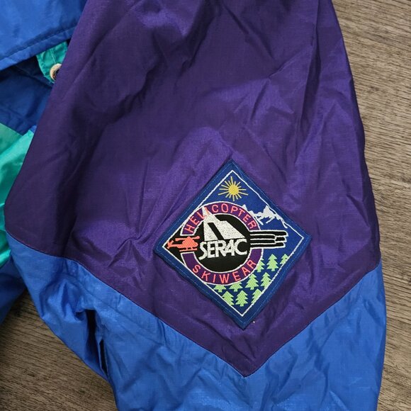 Serac Men’s One-Piece Ski Suit Blue Teal Purple Weatherproof Vintage 42 - Picture 5 of 15